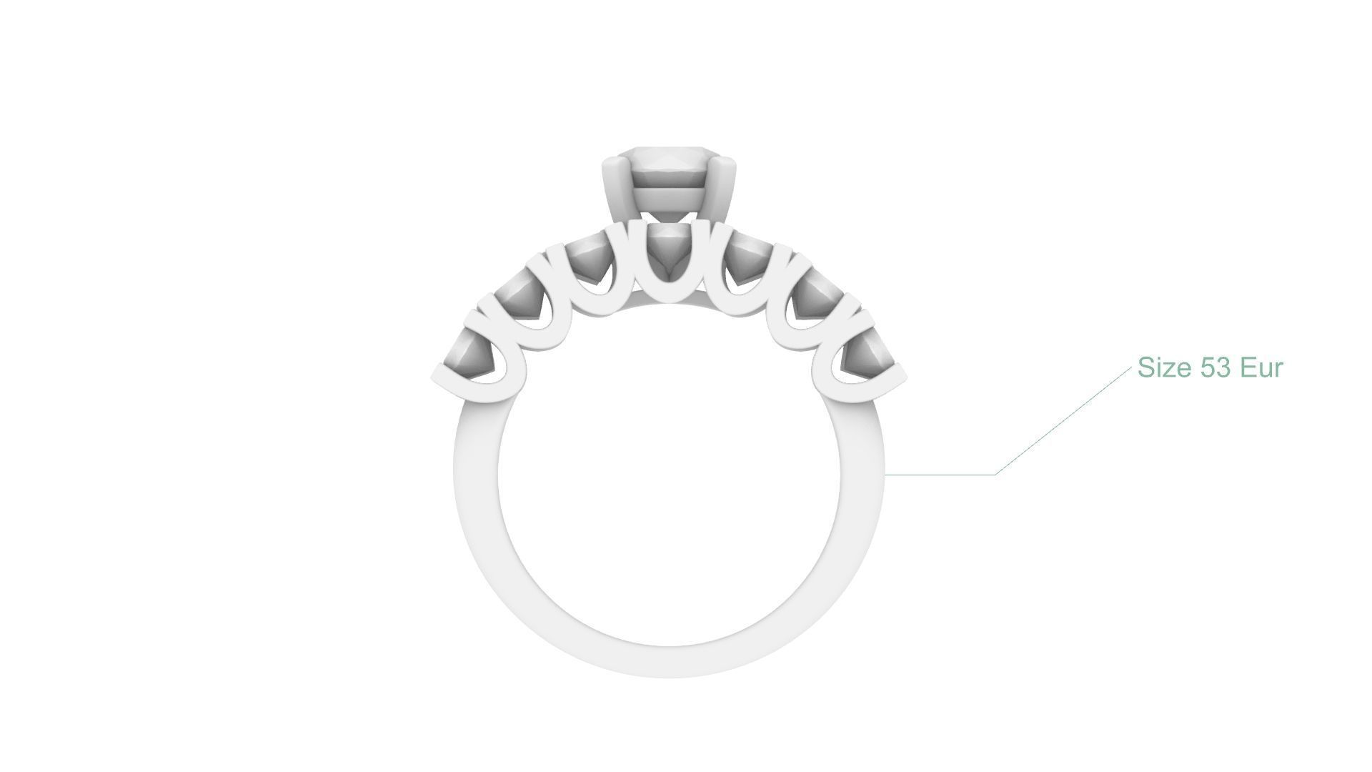 Solitaire and wedding ring for women 006 3D print model 3D print model_3