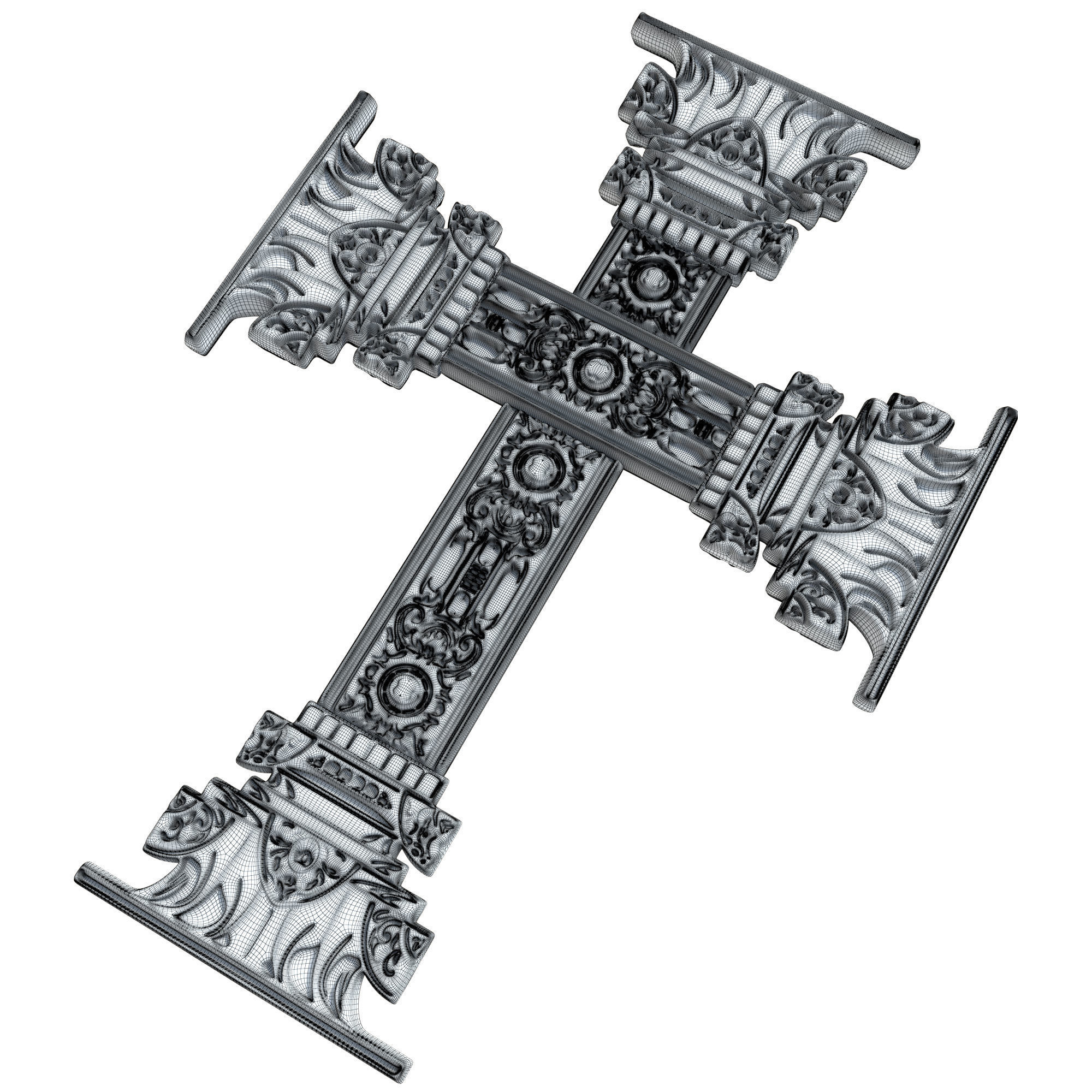 5 Christian cross V 05 3D model_7