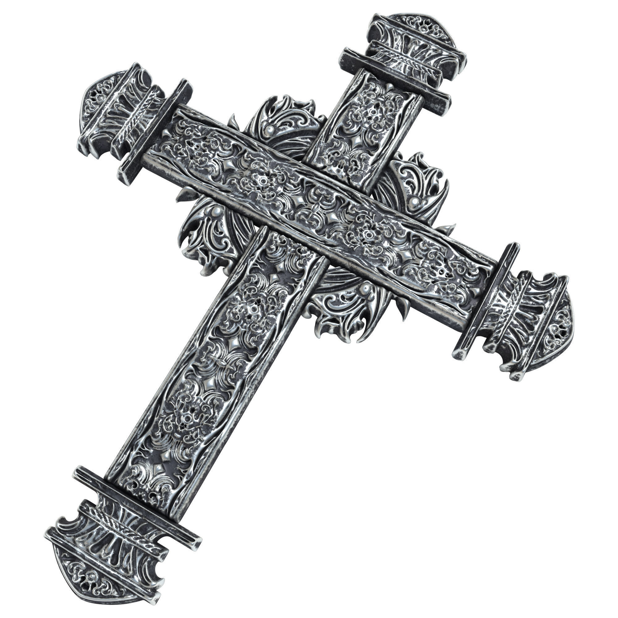 5 Christian cross V 05 3D model_3