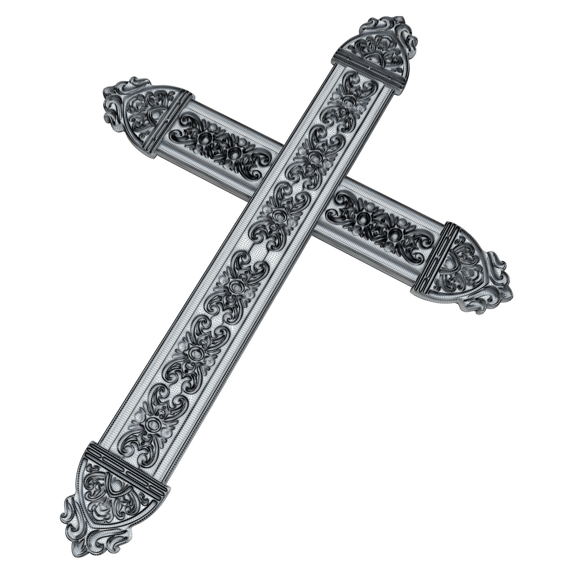 5 Christian cross V 05 3D model_11