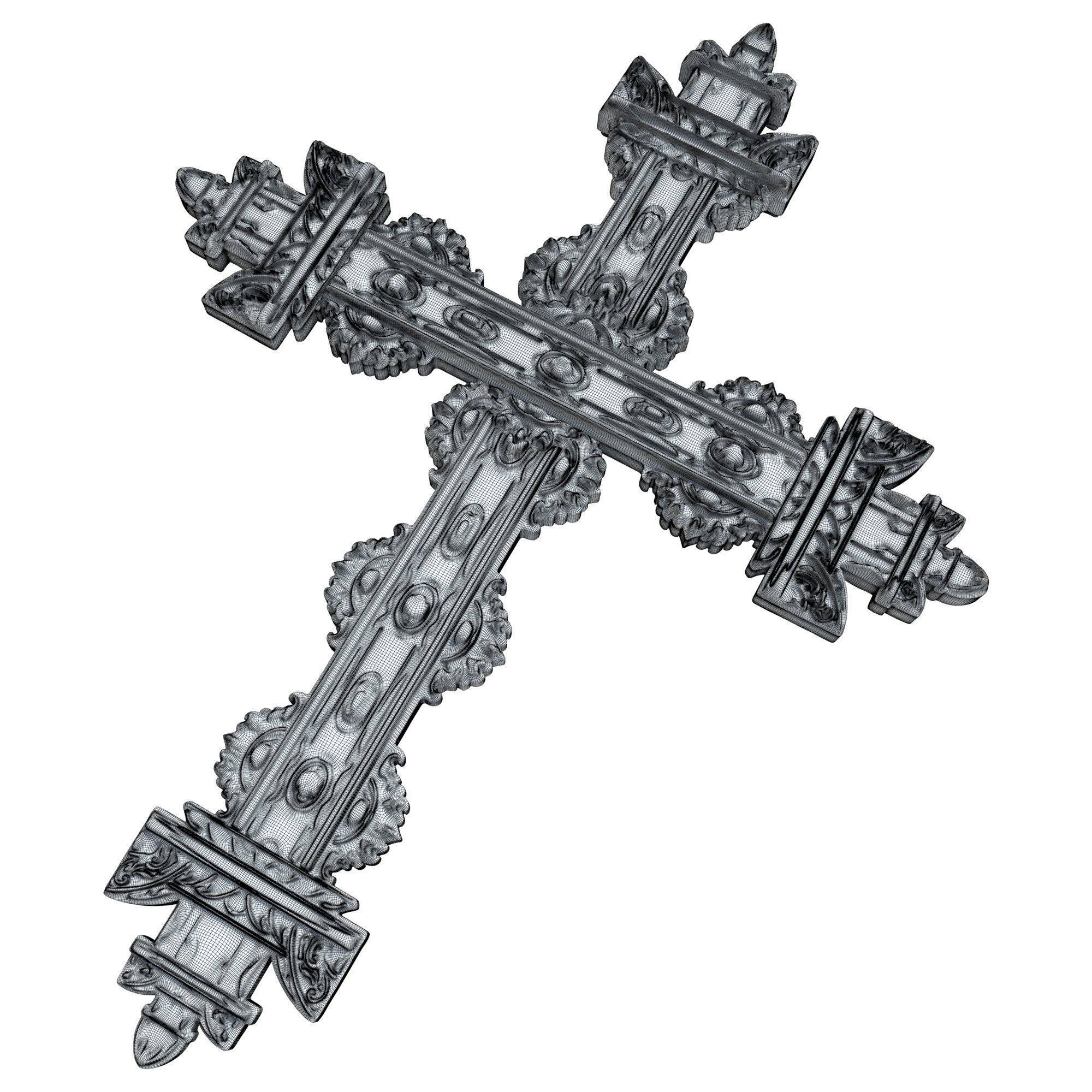 5 Christian cross V 05 3D model_10