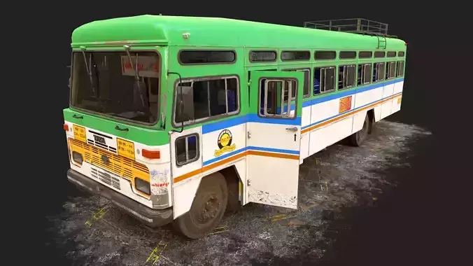 INDIAN HIRKANI ST BUS V1 Old Green and White 