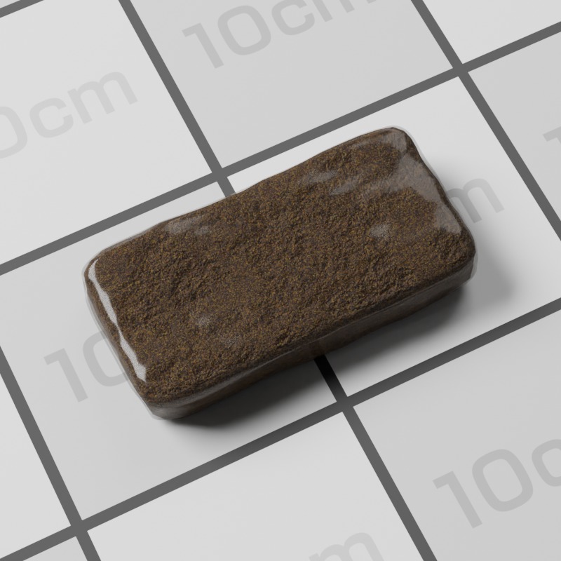 Hashish Brick Pack 3D model_29
