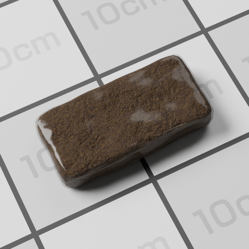 Hashish Brick Pack 3D model_27