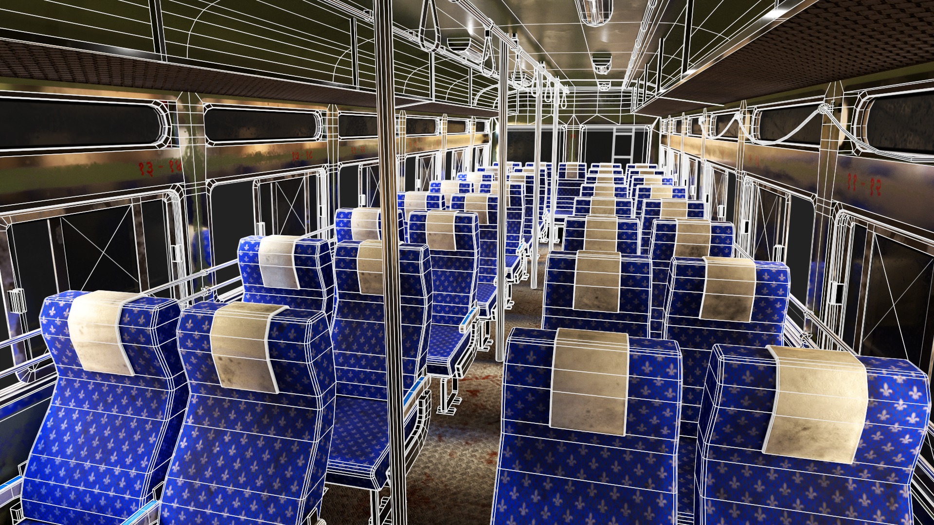 INDIAN ST BUS V1 Old Red and Black Low-poly 3D model_24