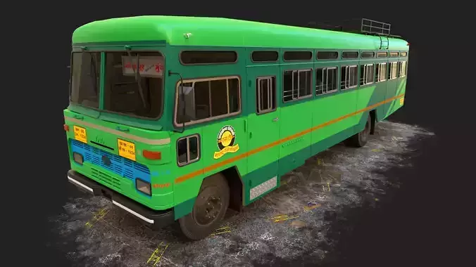 INDIAN ST BUS V2 New Red and Black