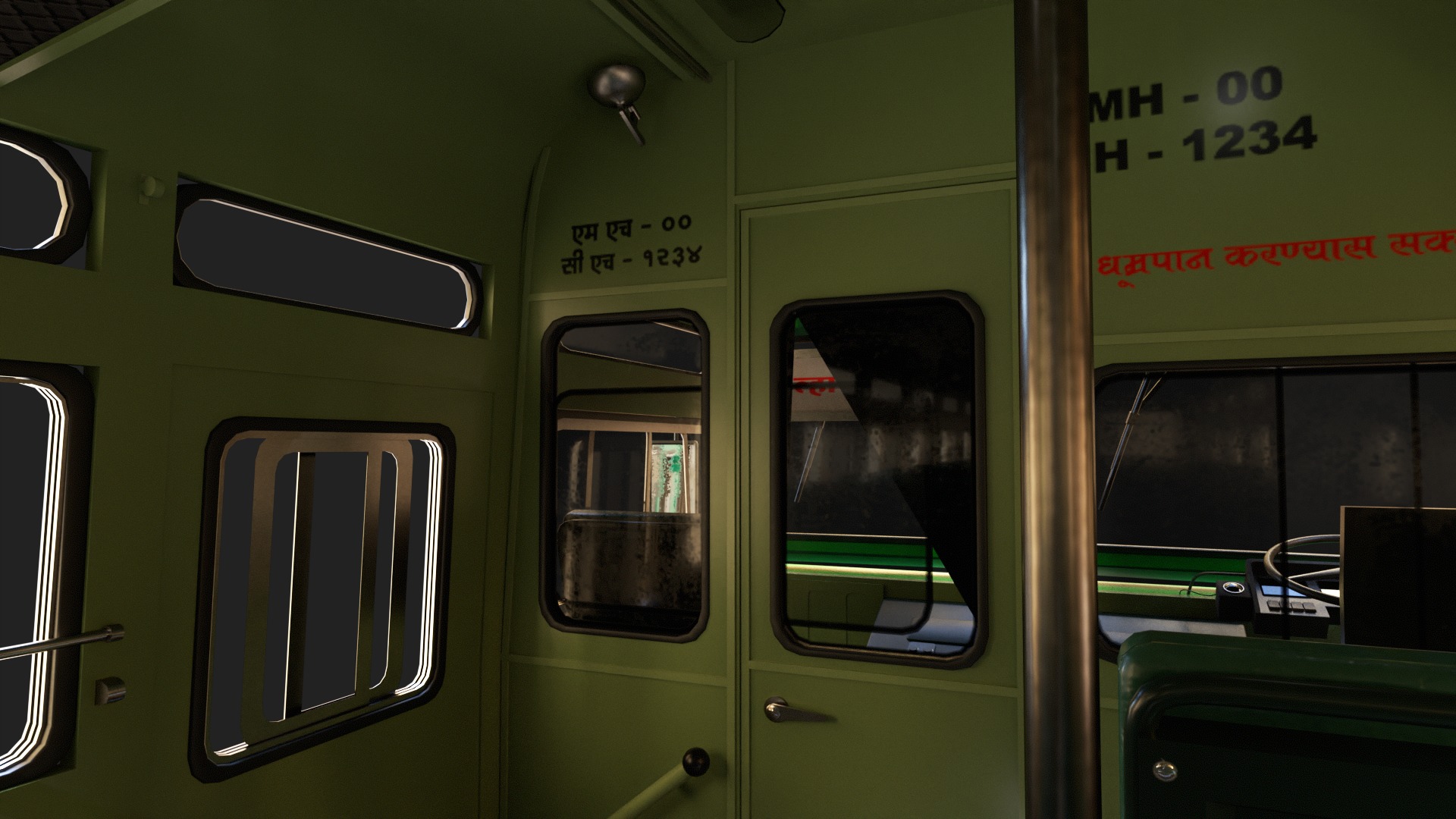 INDIAN HIRKANI ST BUS V2 Green and White Low-poly 3D model_15