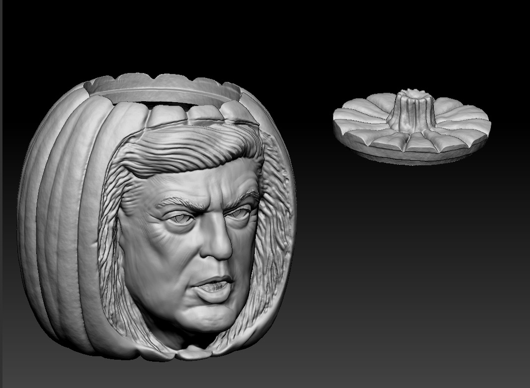 Donald Trump Pumkin for Halloween 3D print model_4