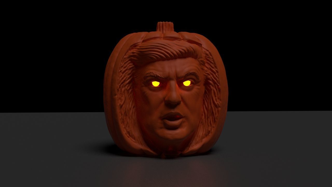 Donald Trump Pumkin for Halloween 3D print model_1