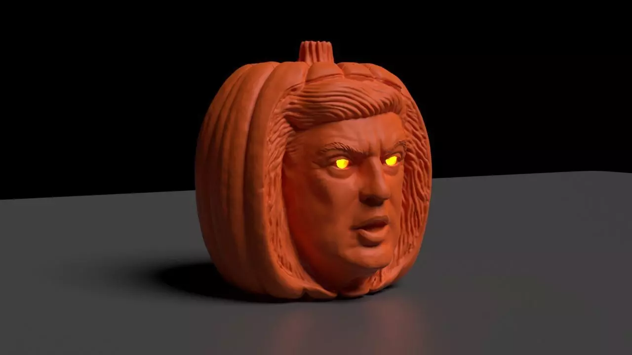 Donald Trump Pumkin for Halloween 3D print model_0