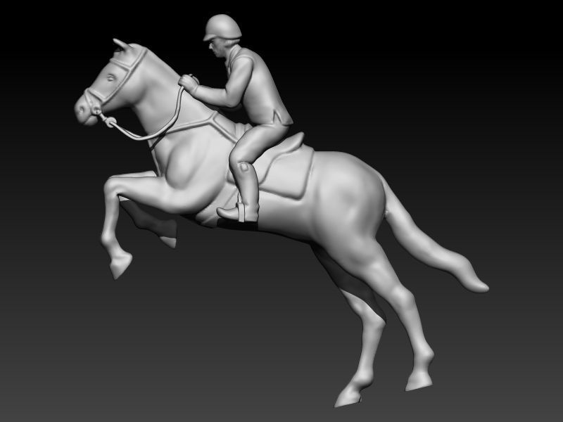 HORSE WITH JOCKEY 3D print model_5
