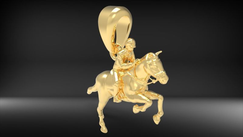HORSE WITH JOCKEY 3D print model_21