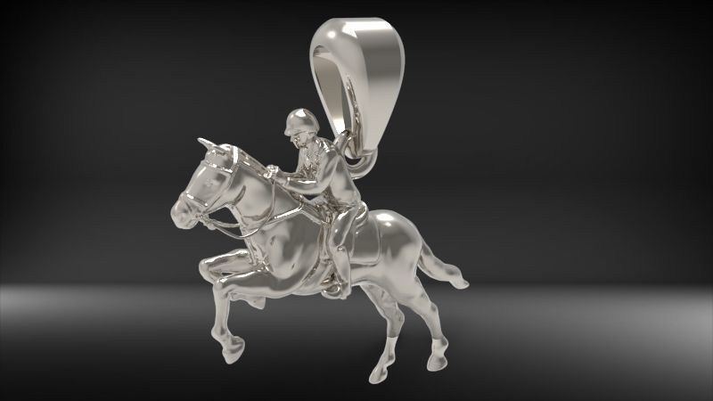 HORSE WITH JOCKEY 3D print model_19