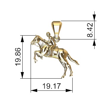 HORSE WITH JOCKEY 3D print model_9