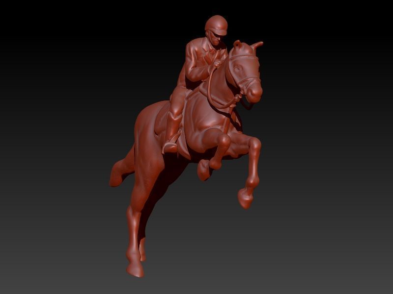 HORSE WITH JOCKEY 3D print model_16