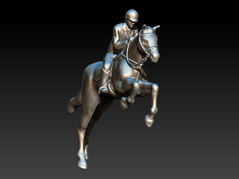 HORSE WITH JOCKEY 3D print model_14