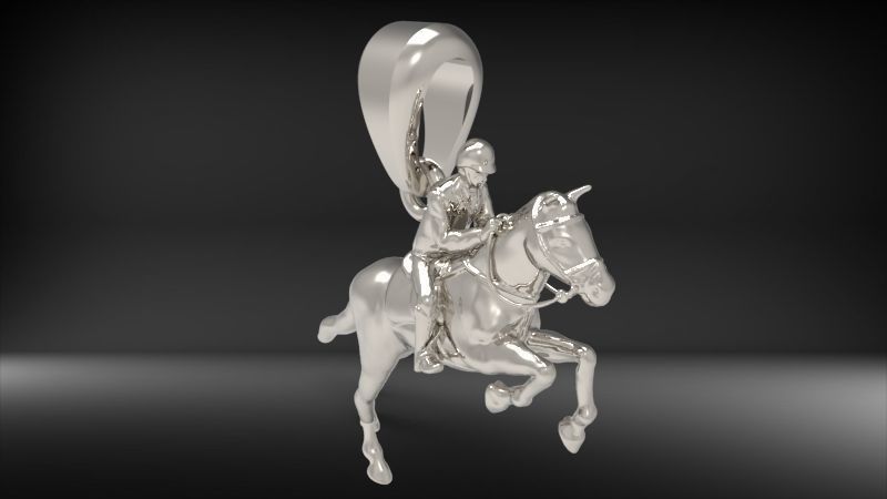 HORSE WITH JOCKEY 3D print model_20