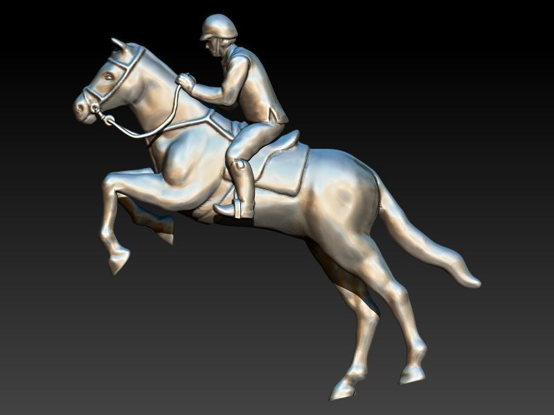 HORSE WITH JOCKEY 3D print model_7