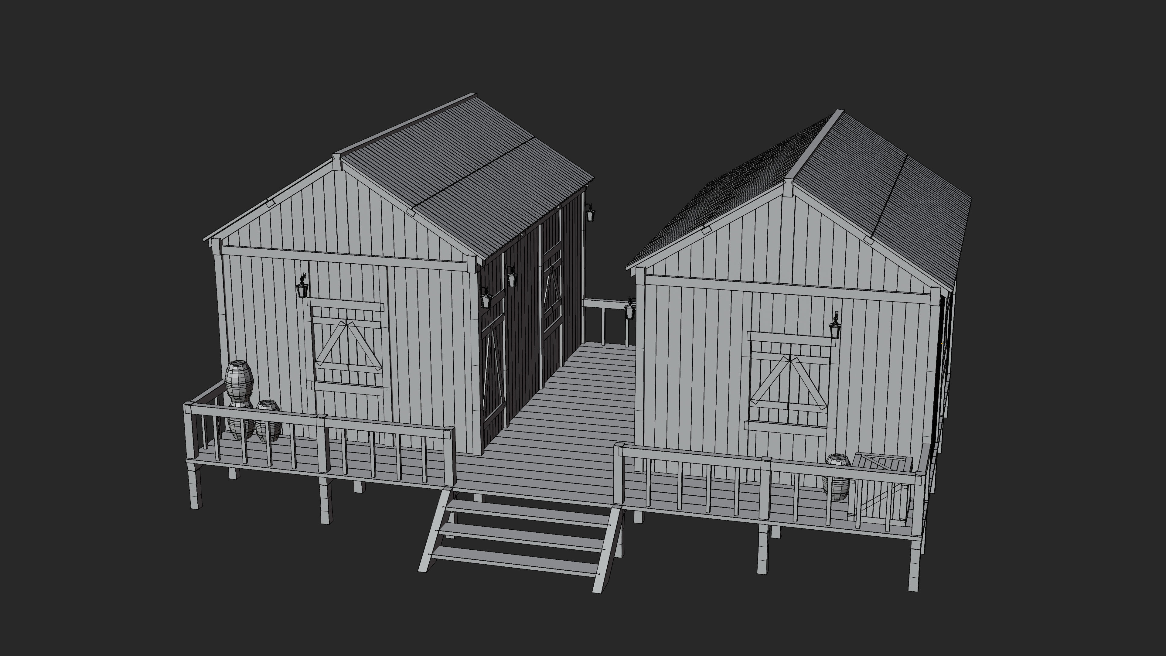 Medieval Fantasy House 04 3D model_12