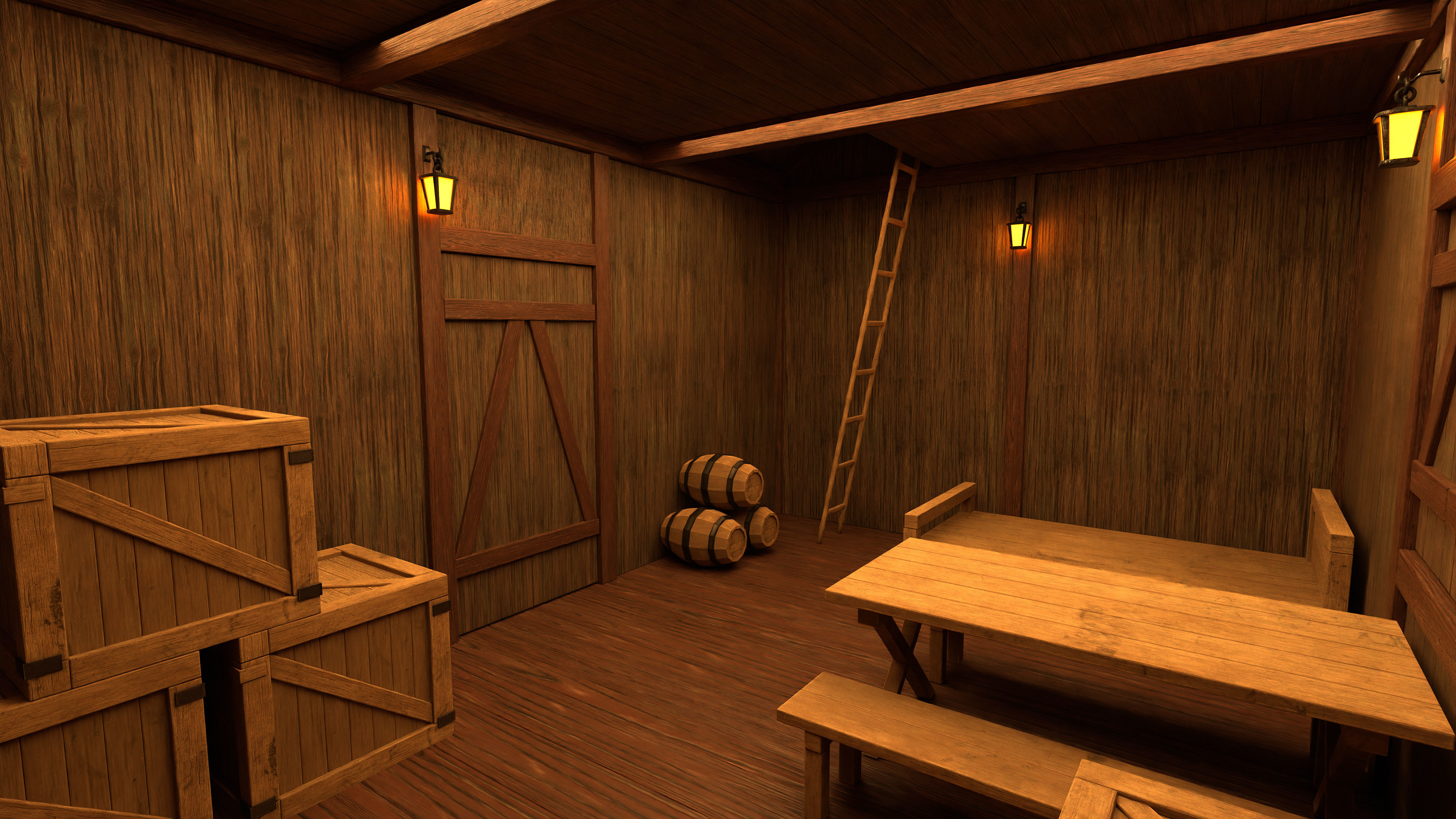 Medieval Fantasy House 04 3D model_6