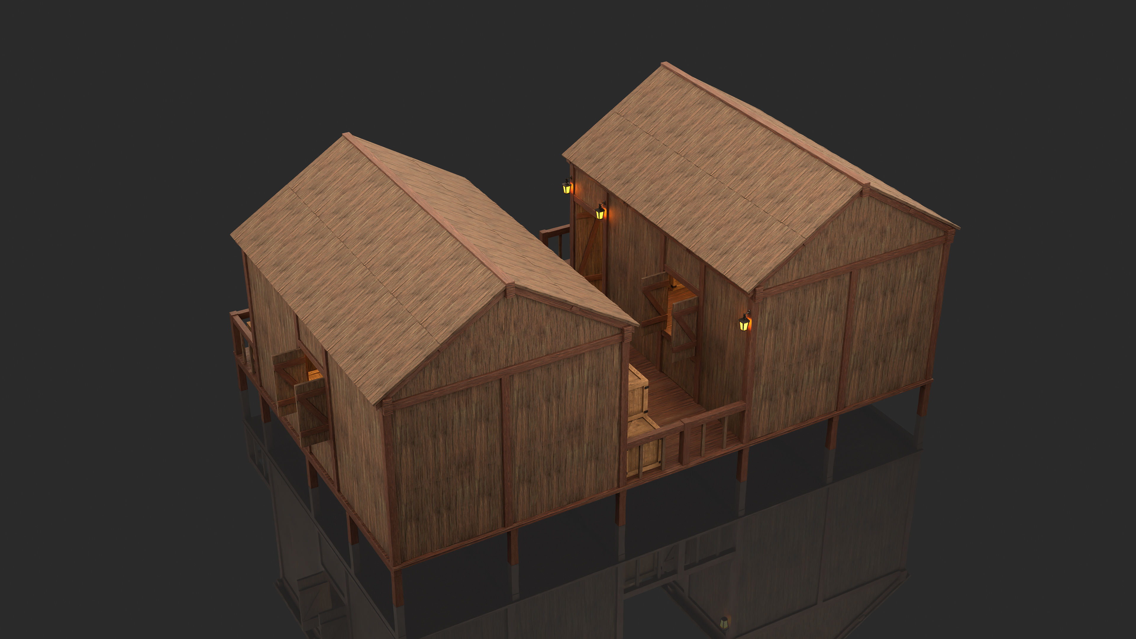 Medieval Fantasy House 04 3D model_8