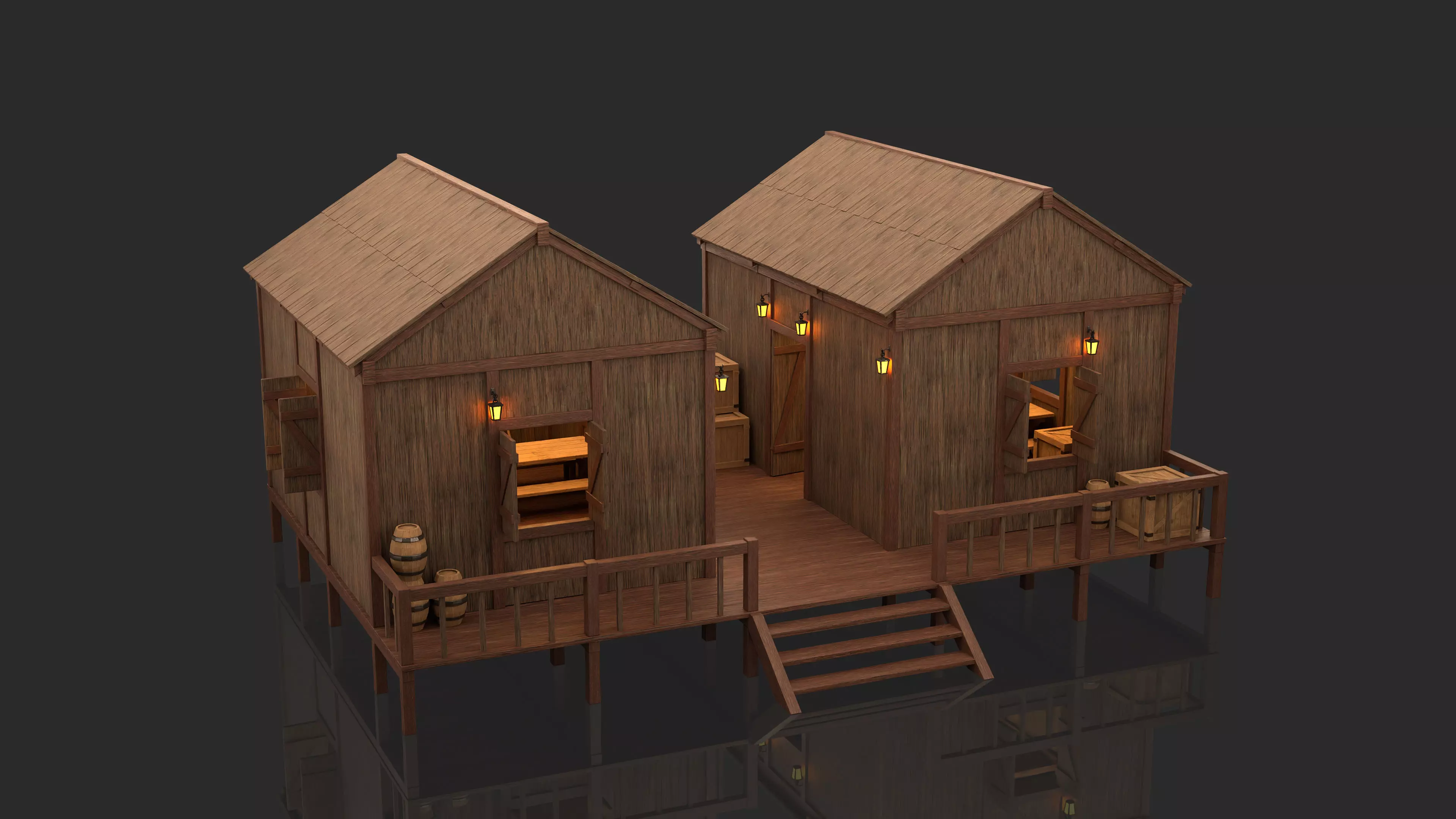 Medieval Fantasy House 04 3D model_0