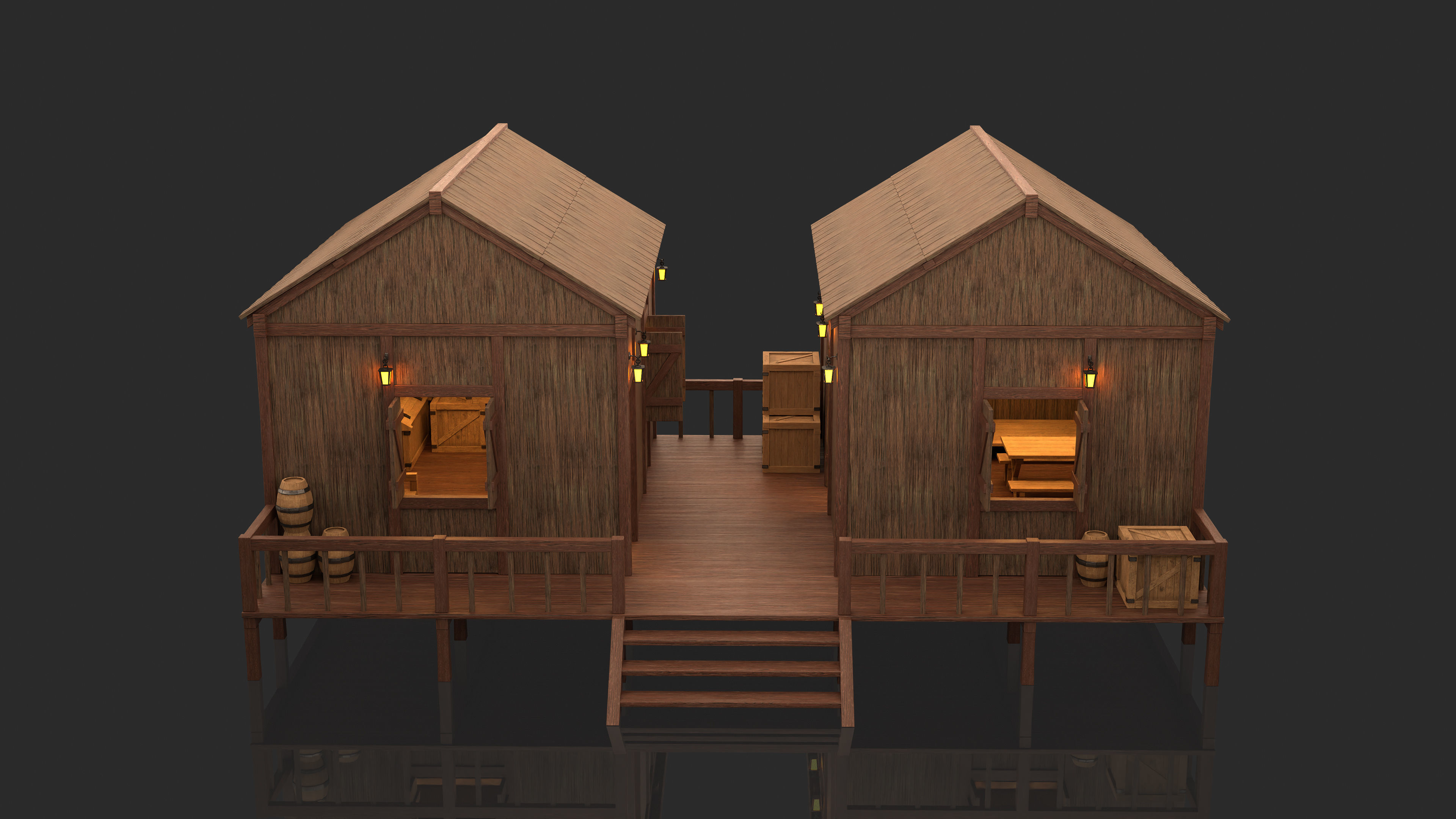 Medieval Fantasy House 04 3D model_3