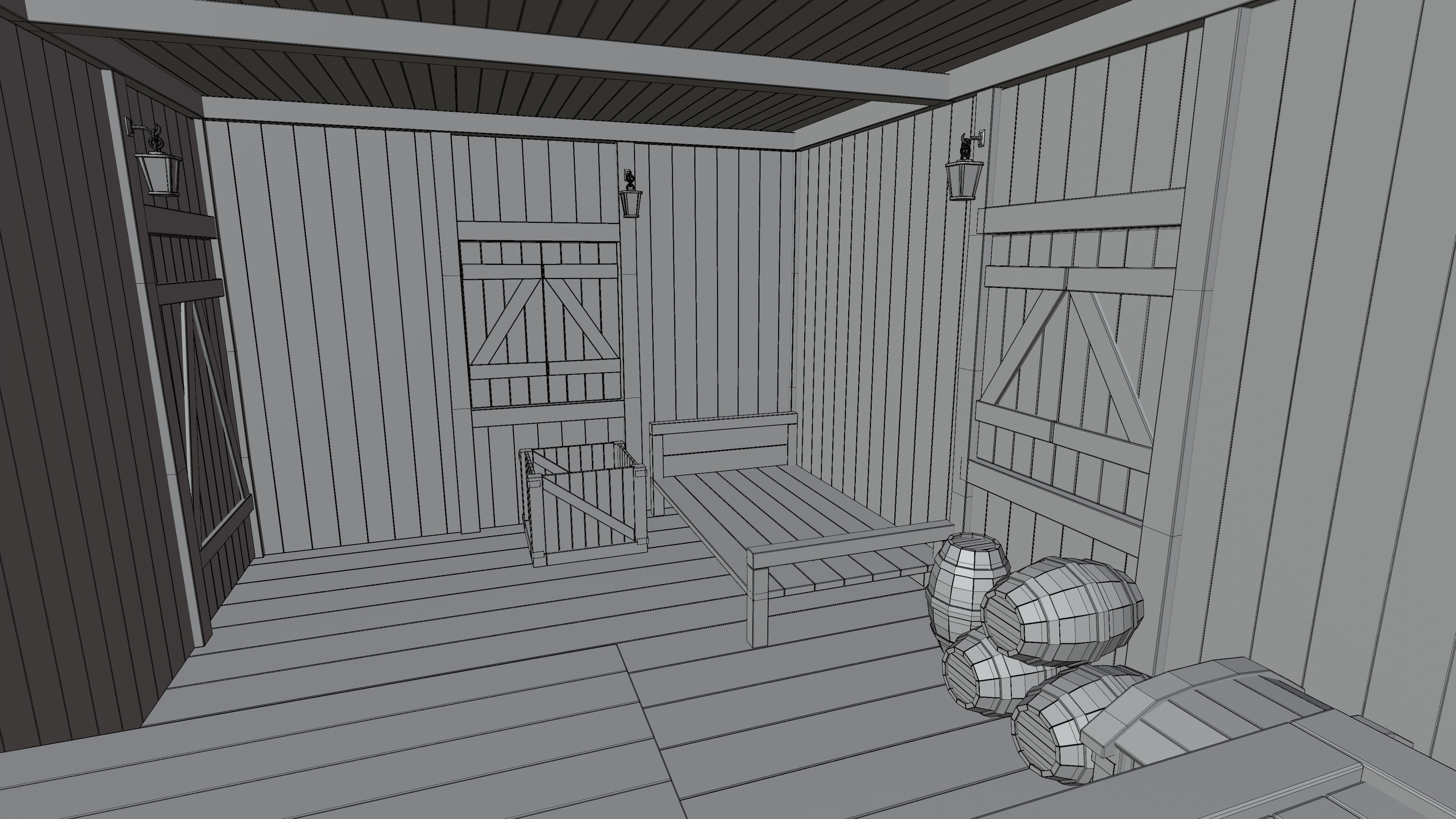 Medieval Fantasy House 04 3D model_11