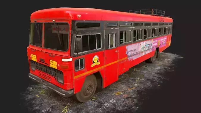 INDIAN ST BUS V2 Old Red and Black