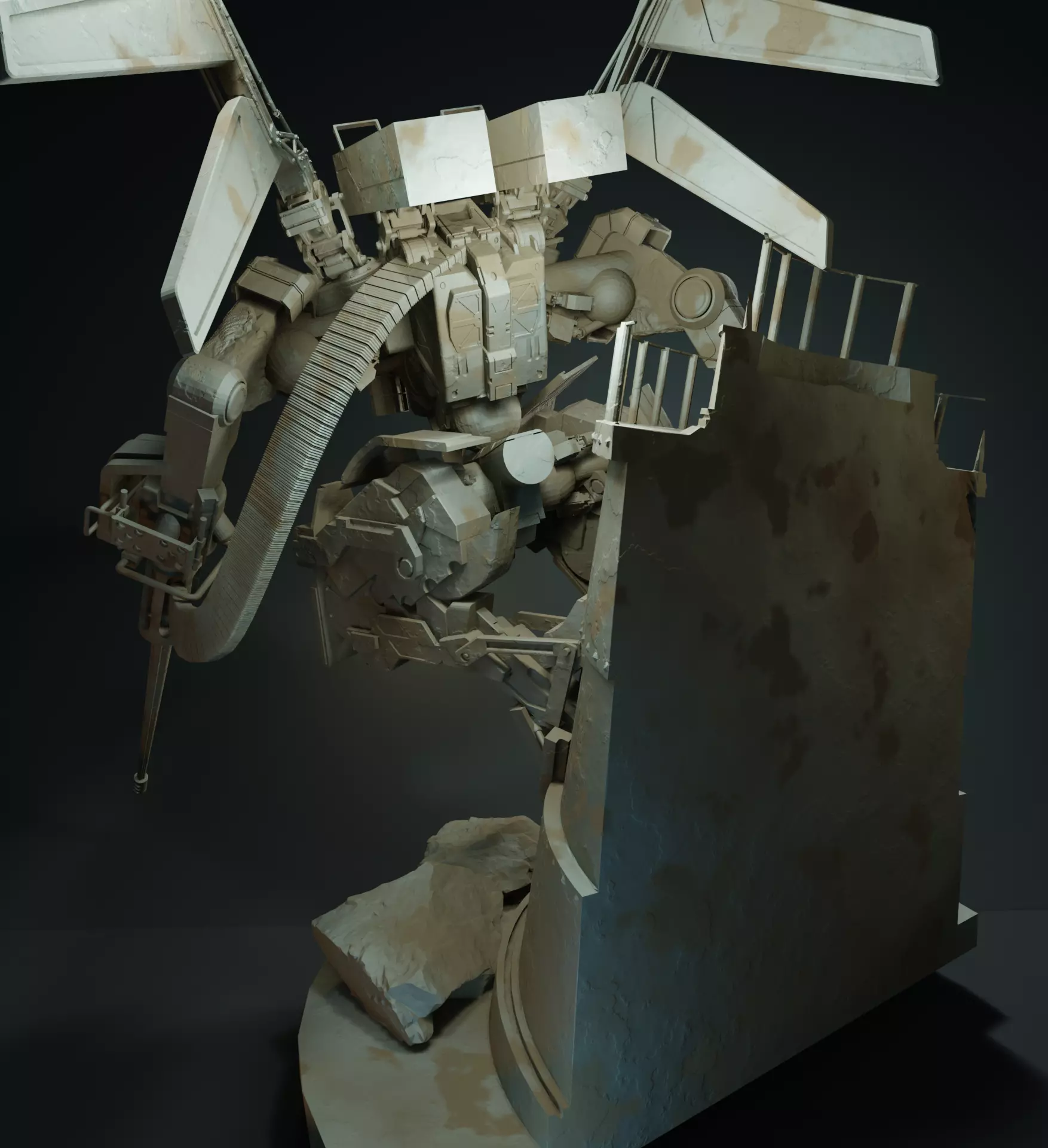 Big Gun Mech Free 3D print model_0