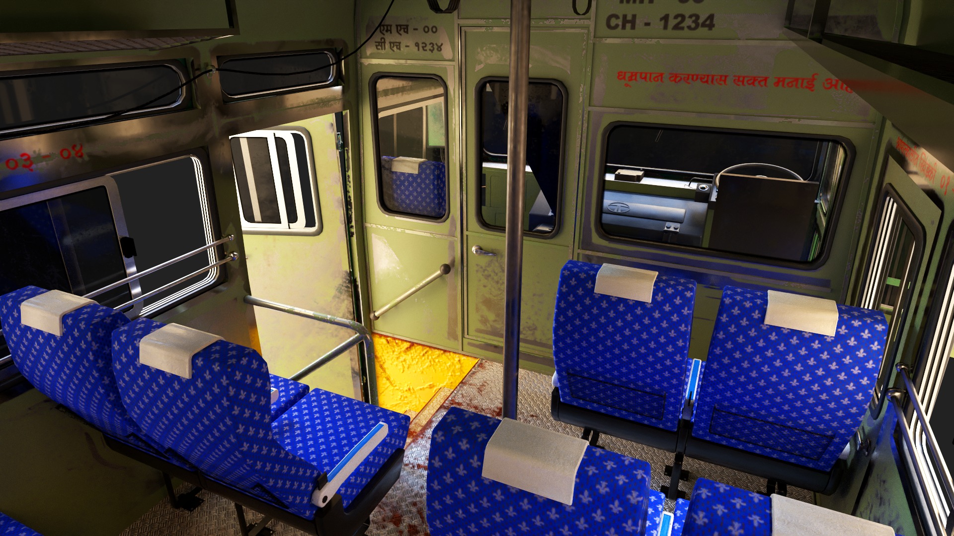 INDIAN ST BUS Collection V1 used Low-poly 3D model_5