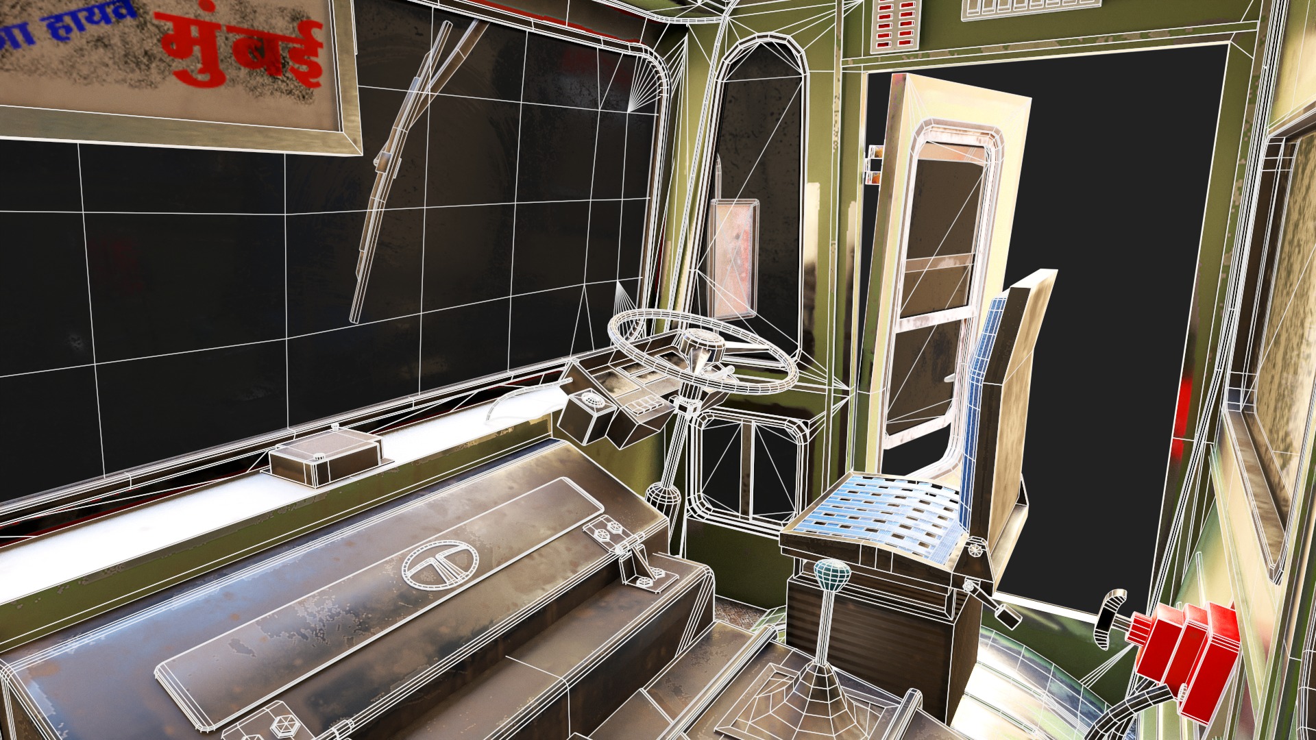 INDIAN ST BUS Collection V1 used Low-poly 3D model_18