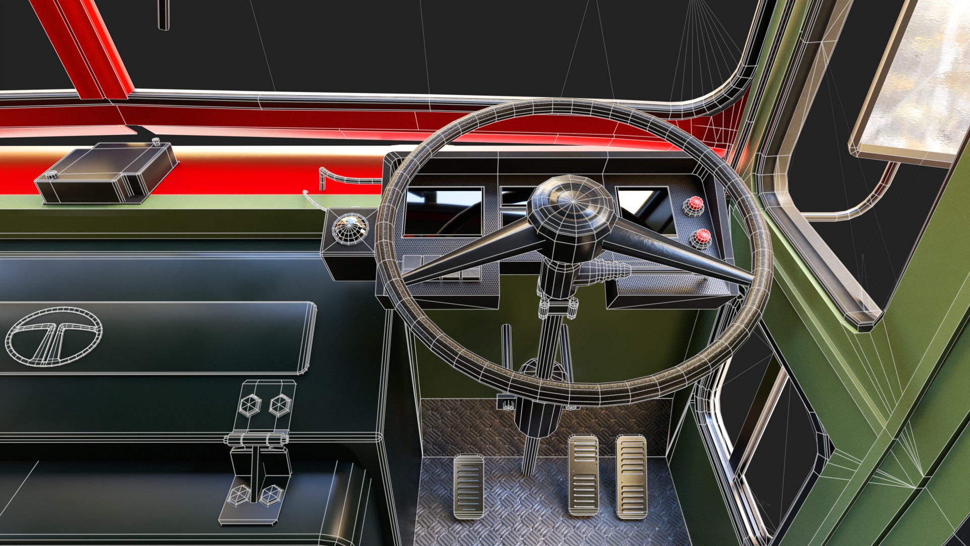 INDIAN ST BUS Collection V2 Low-poly 3D model_20