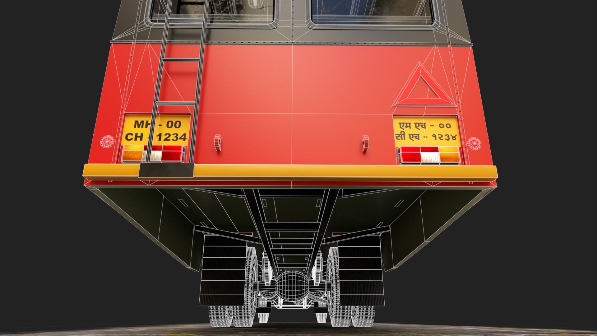 INDIAN ST BUS Collection V2 Low-poly 3D model_15