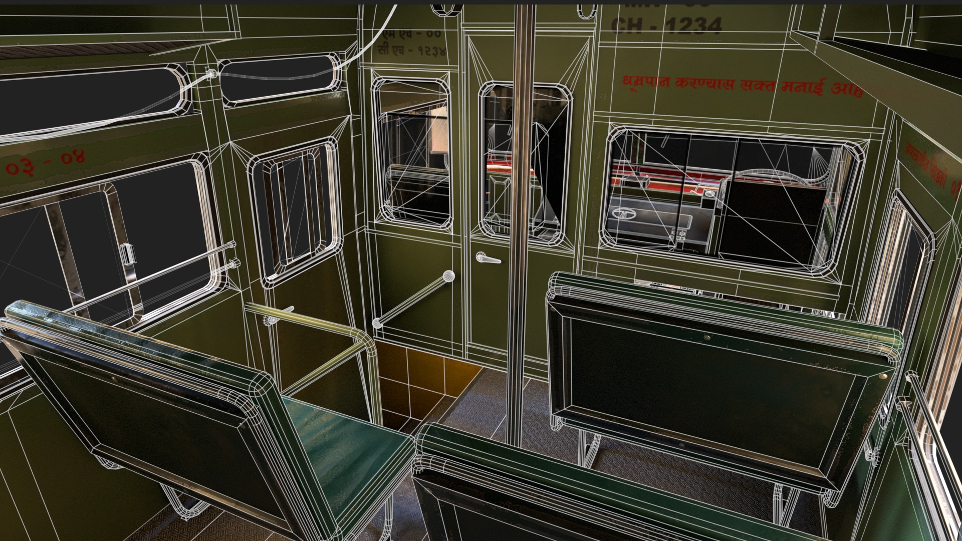 INDIAN ST BUS Collection V2 used Low-poly 3D model_16