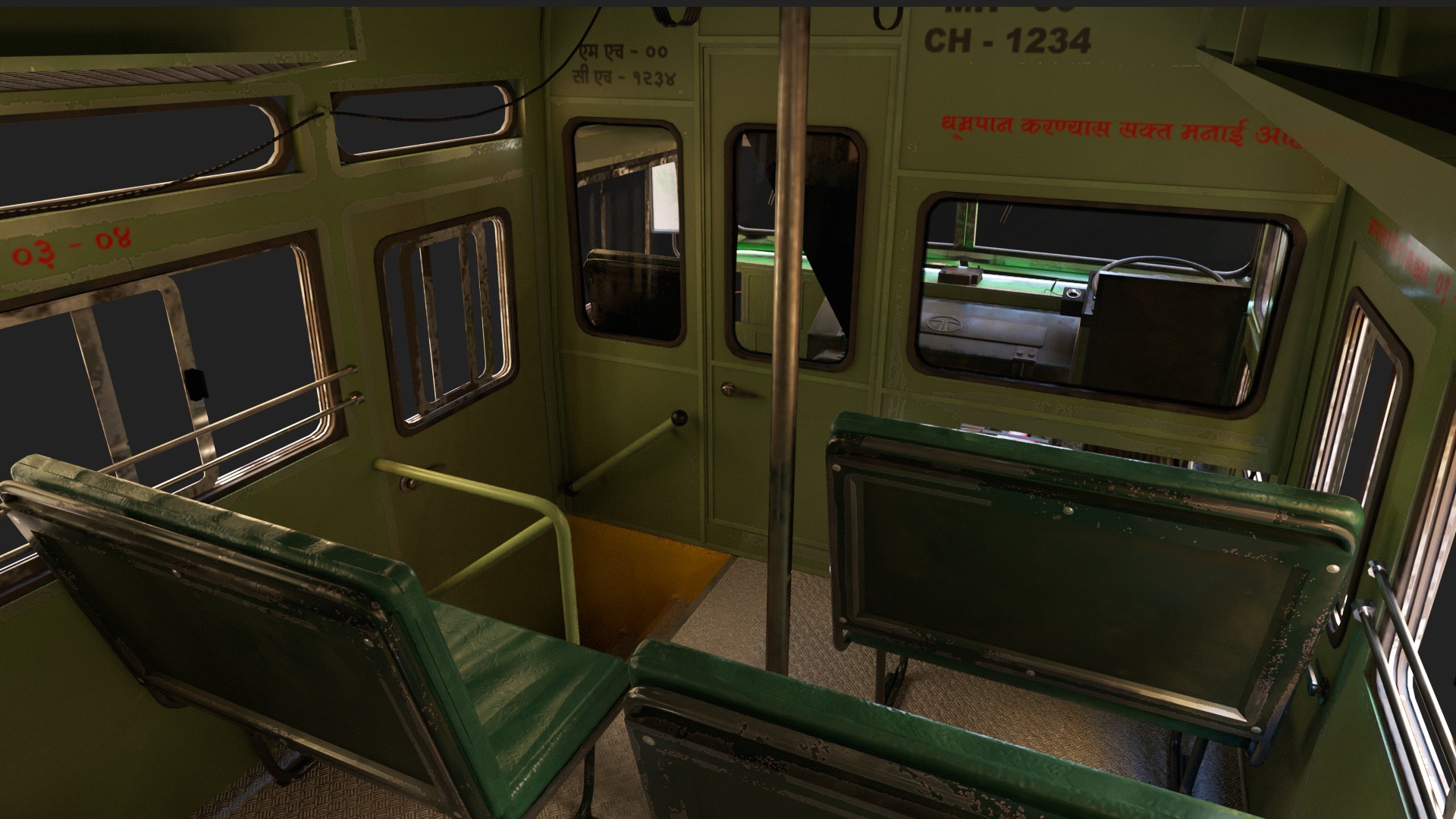 INDIAN ST BUS Collection V2 used Low-poly 3D model_5