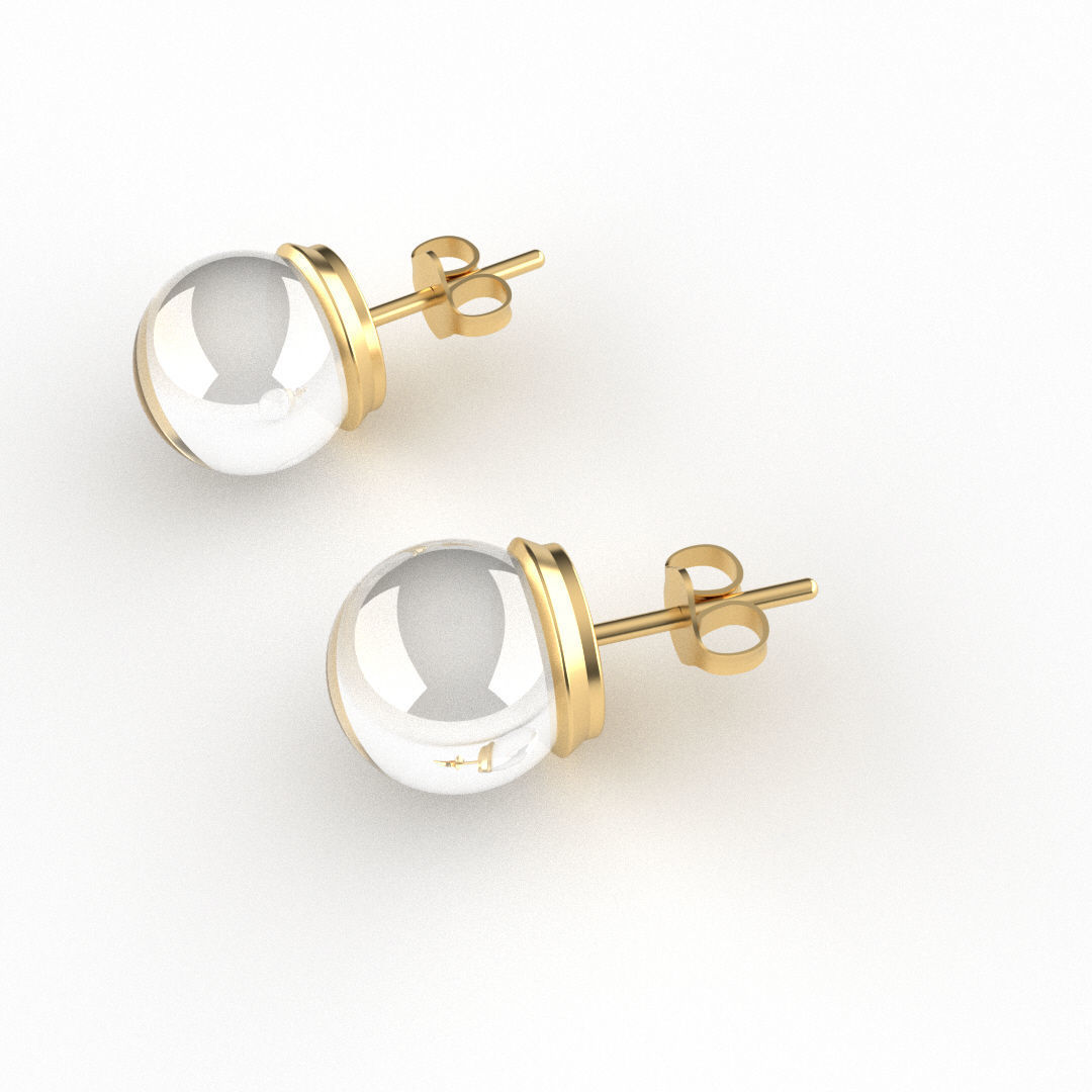 Earring Back - Standard Friction Back Model 3D print model_2