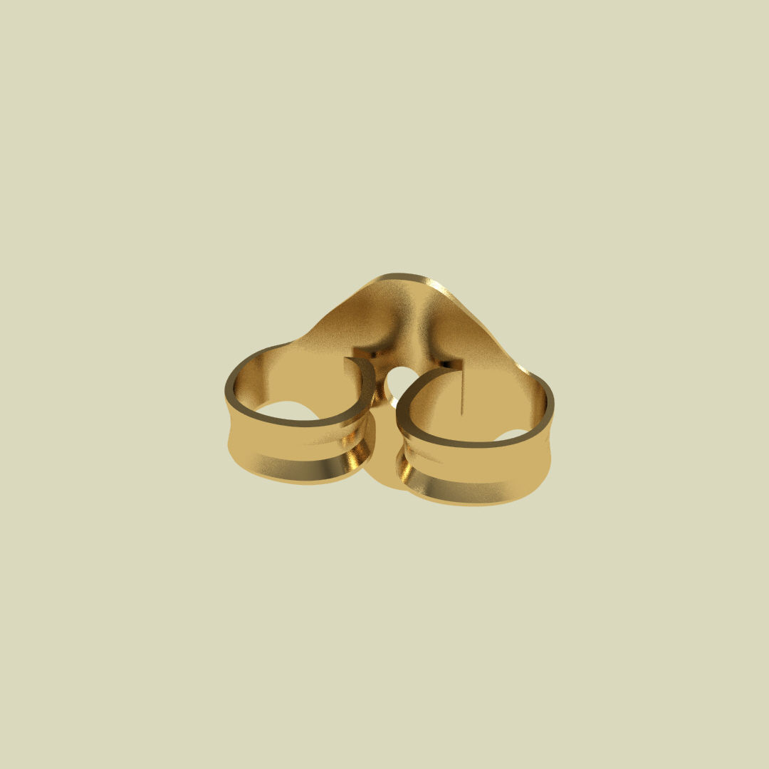 Earring Back - Standard Friction Back Model 3D print model_3