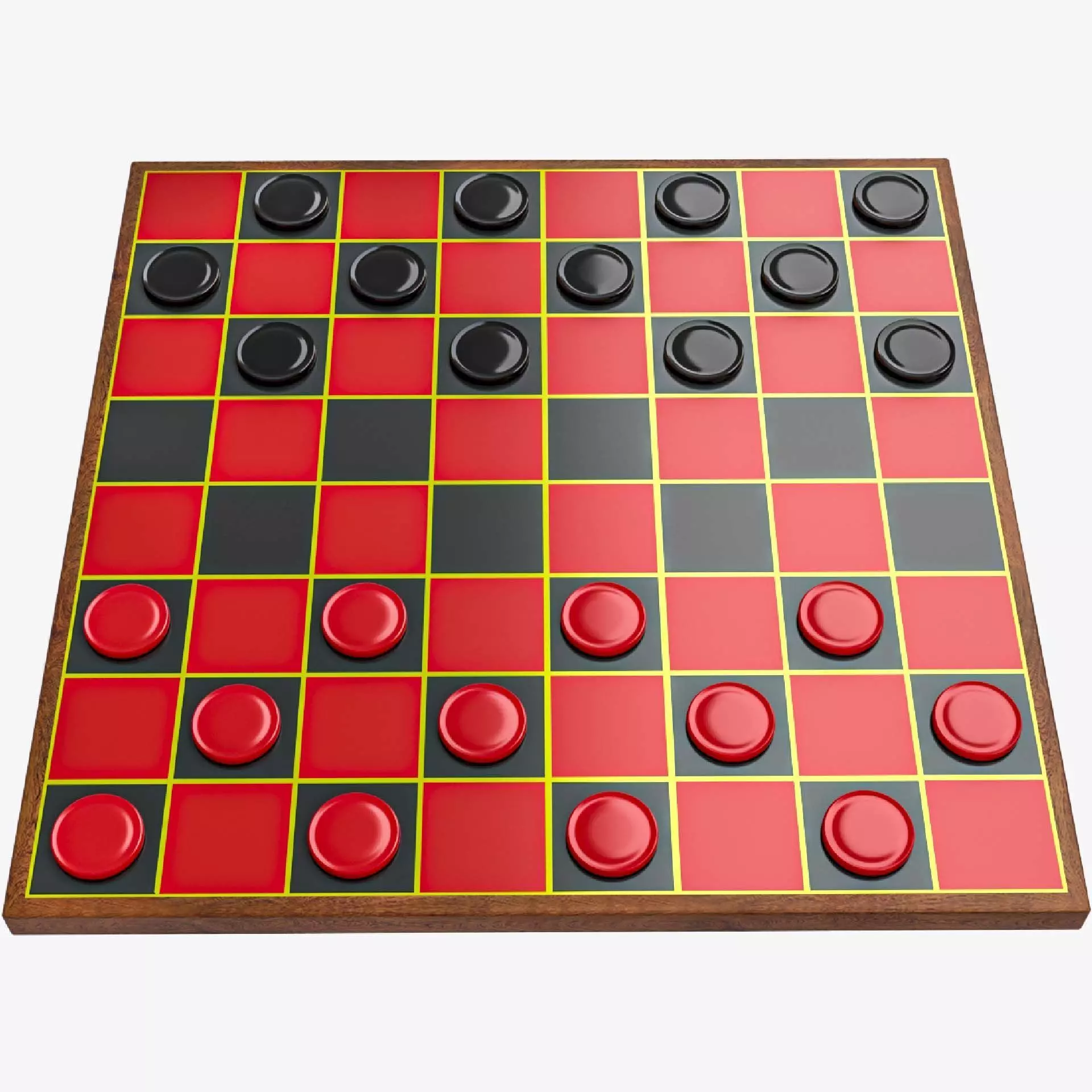 Checkers 3D model
