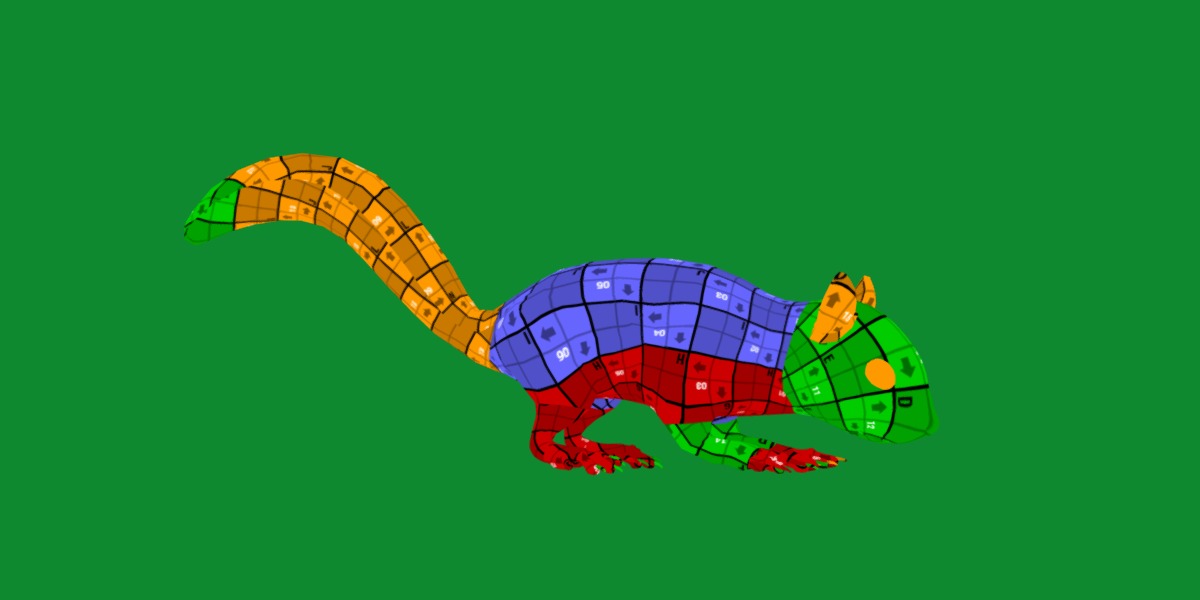 Juvenile California Ground Squirrel Low-poly 3D model_27