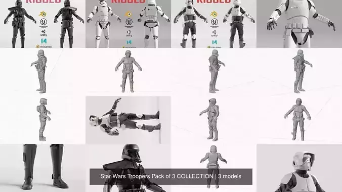 Star Wars Troopers Pack of 3 COLLECTION 