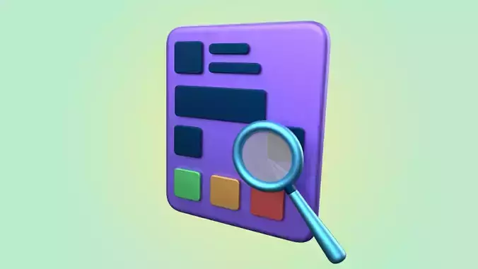 3D app web Icon Low-poly 3D model-09