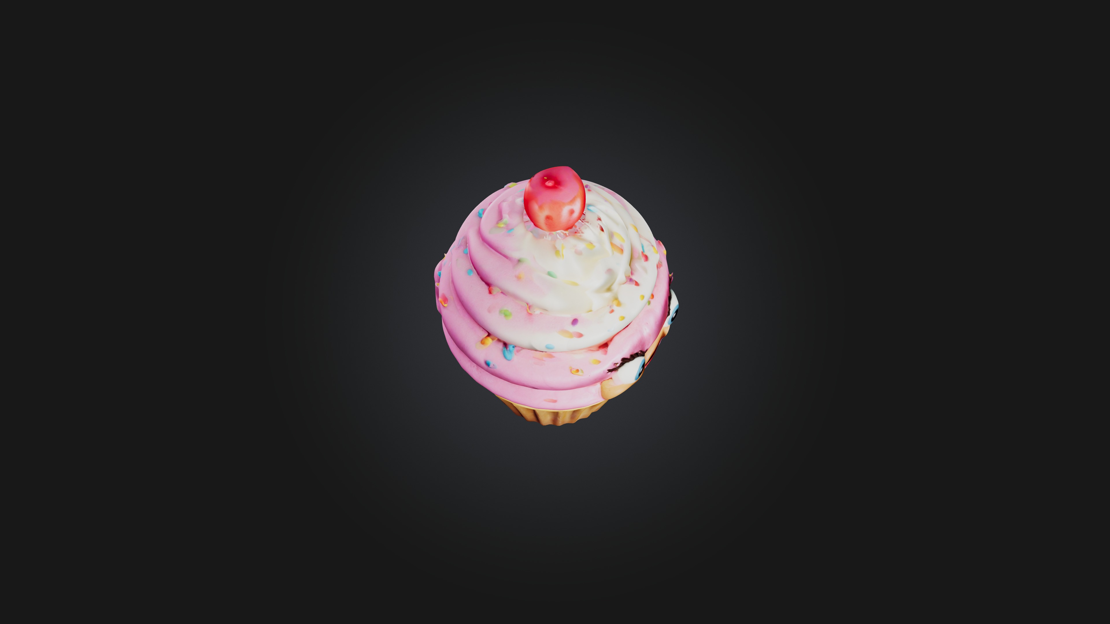 Cartoon Cupcake 3D model_5