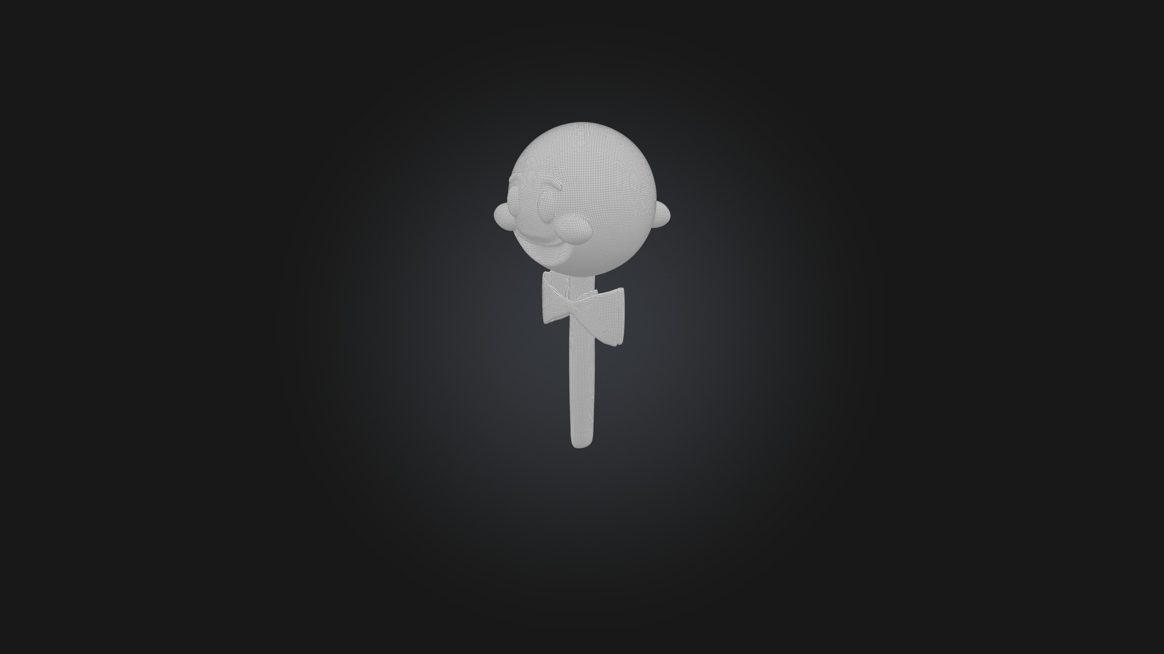 Cartoon Key 3D model_1
