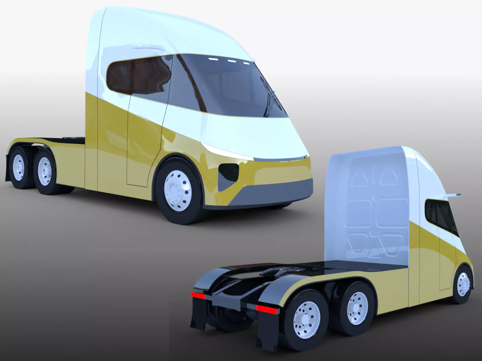 Future truck exterior 3D model_0