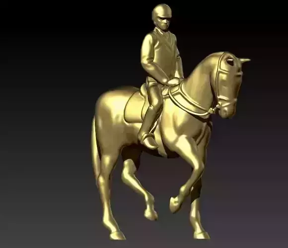 Jockey And Horse Pendant Necklace 3D print model