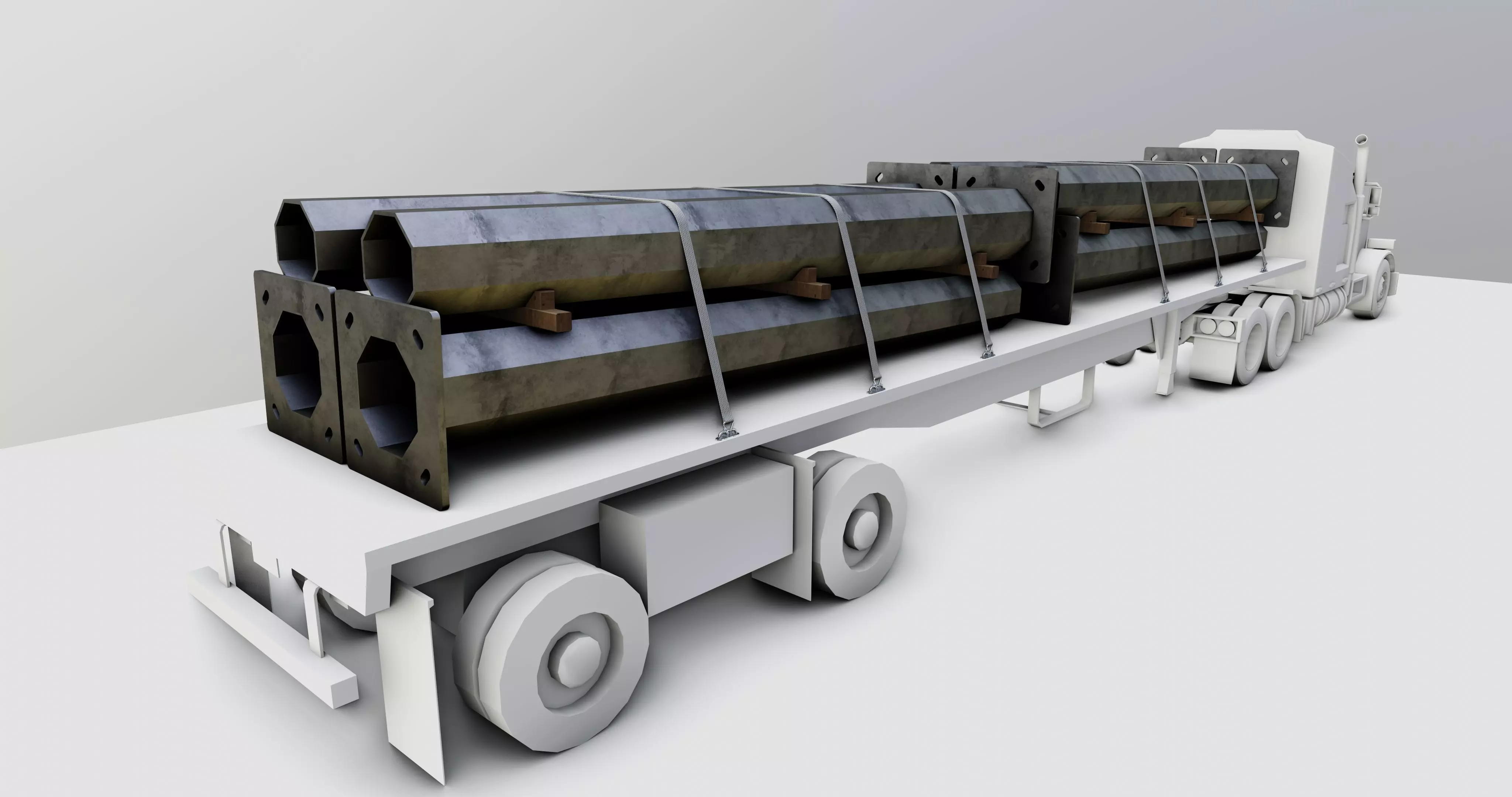 CARGO MODELS FOR TRUCK TRAILER-Polygon Pole Type-2 3D model