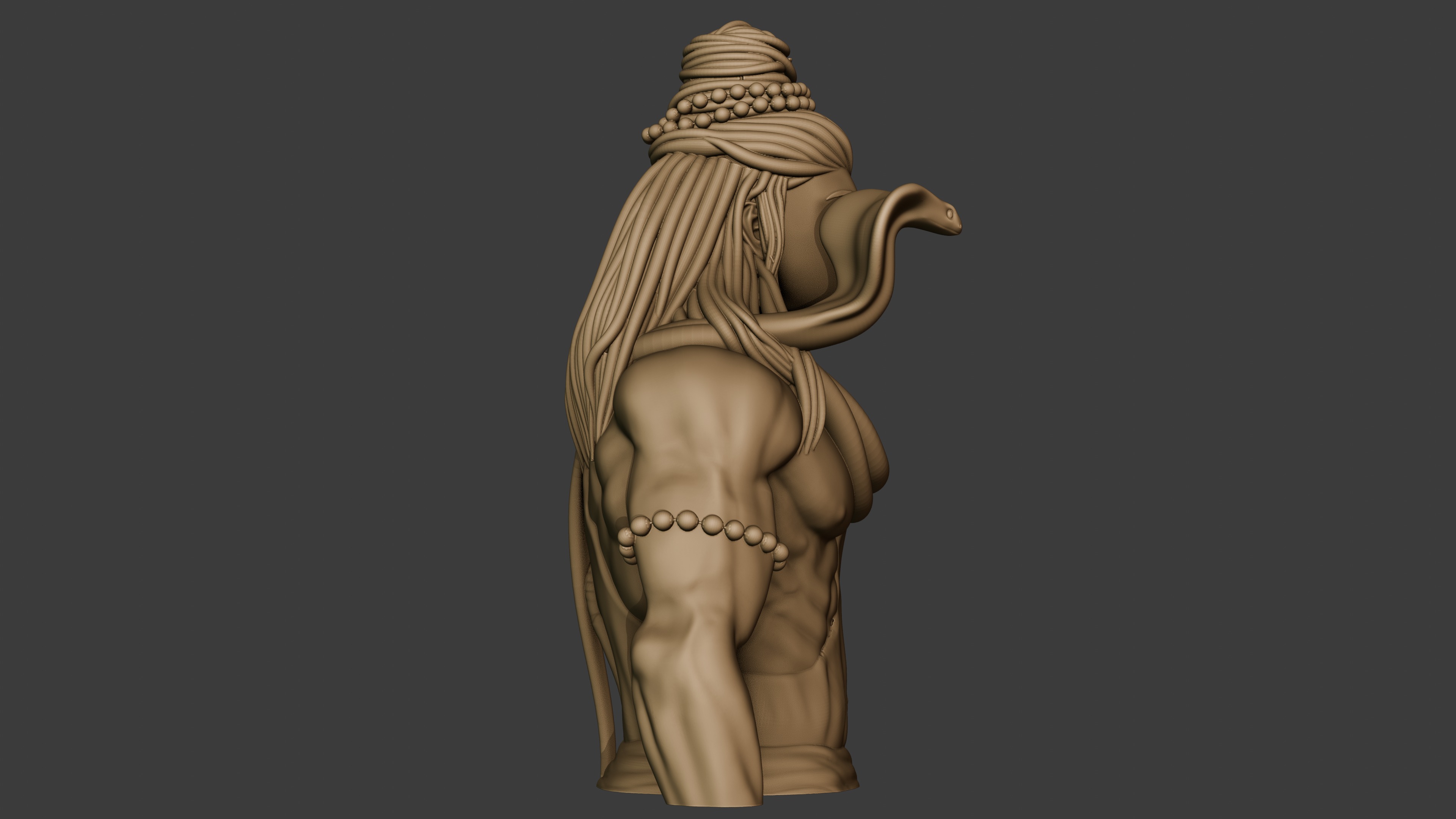 Lord Shiva god figure Bust and body 3d print 3D print model_4