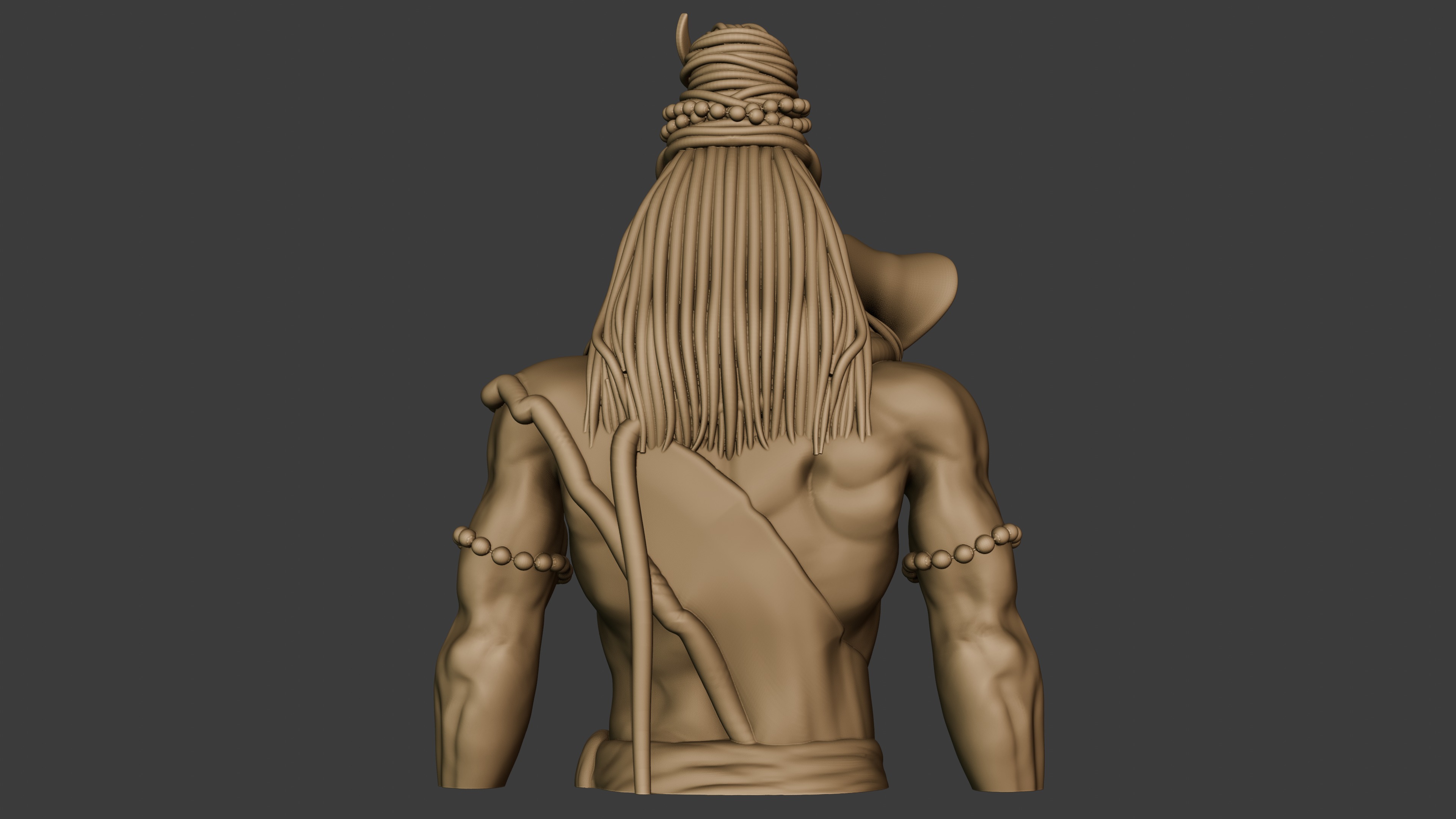 Lord Shiva god figure Bust and body 3d print 3D print model_5