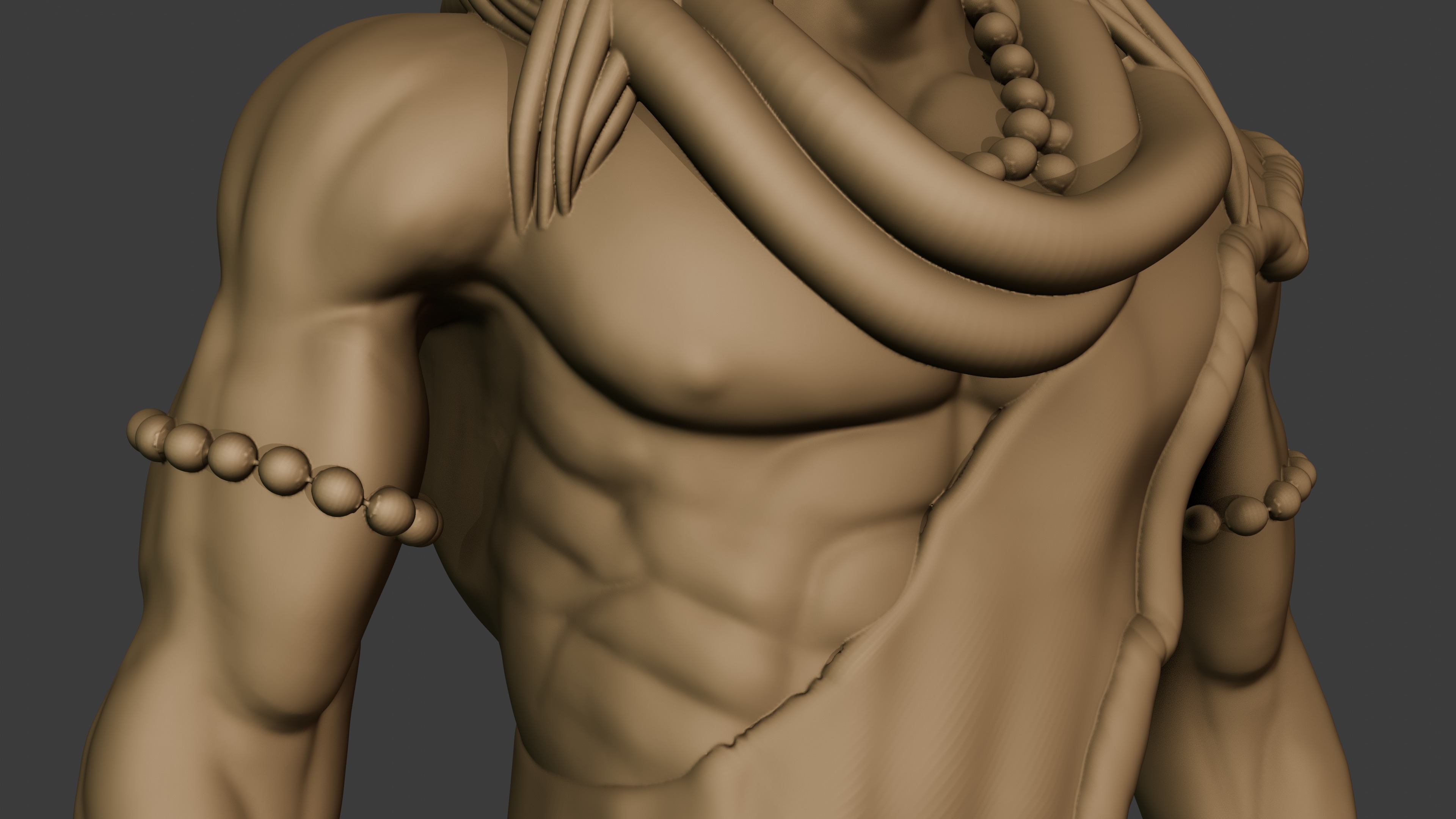 Lord Shiva god figure Bust and body 3d print 3D print model_7